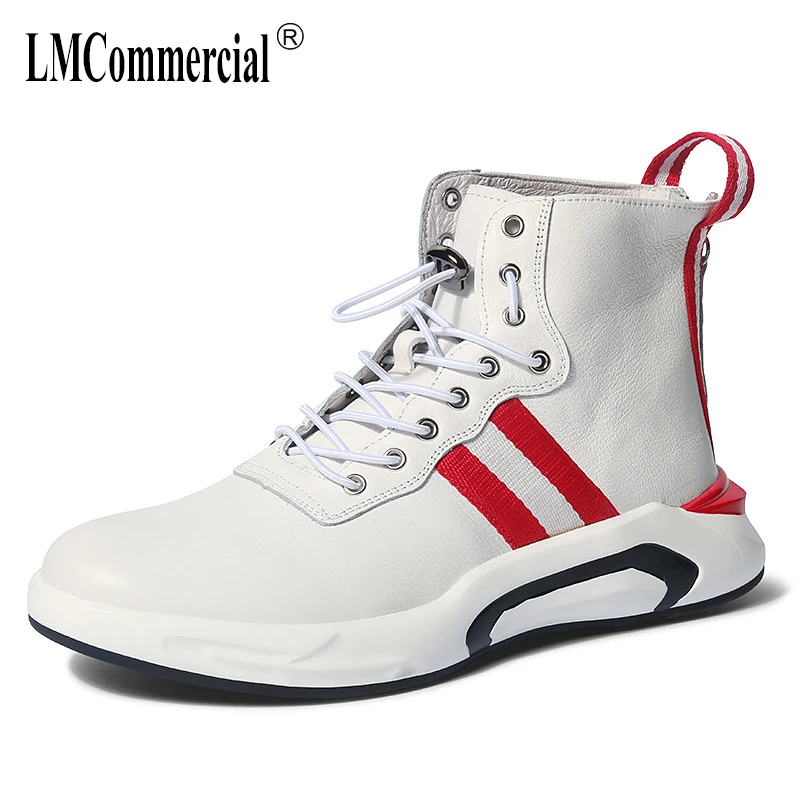 

Genuine leather high-top shoes men Korean casual men's short boots British retro all-match cowhide Martins boots autumn winter