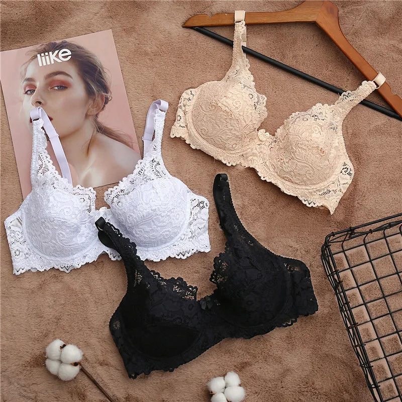 

Ultrathin Lace Bras For Women Sexy Lingerie Plus Size Bra Female B C Cup Underwear High Quality Ladies Big Size Brassiere
