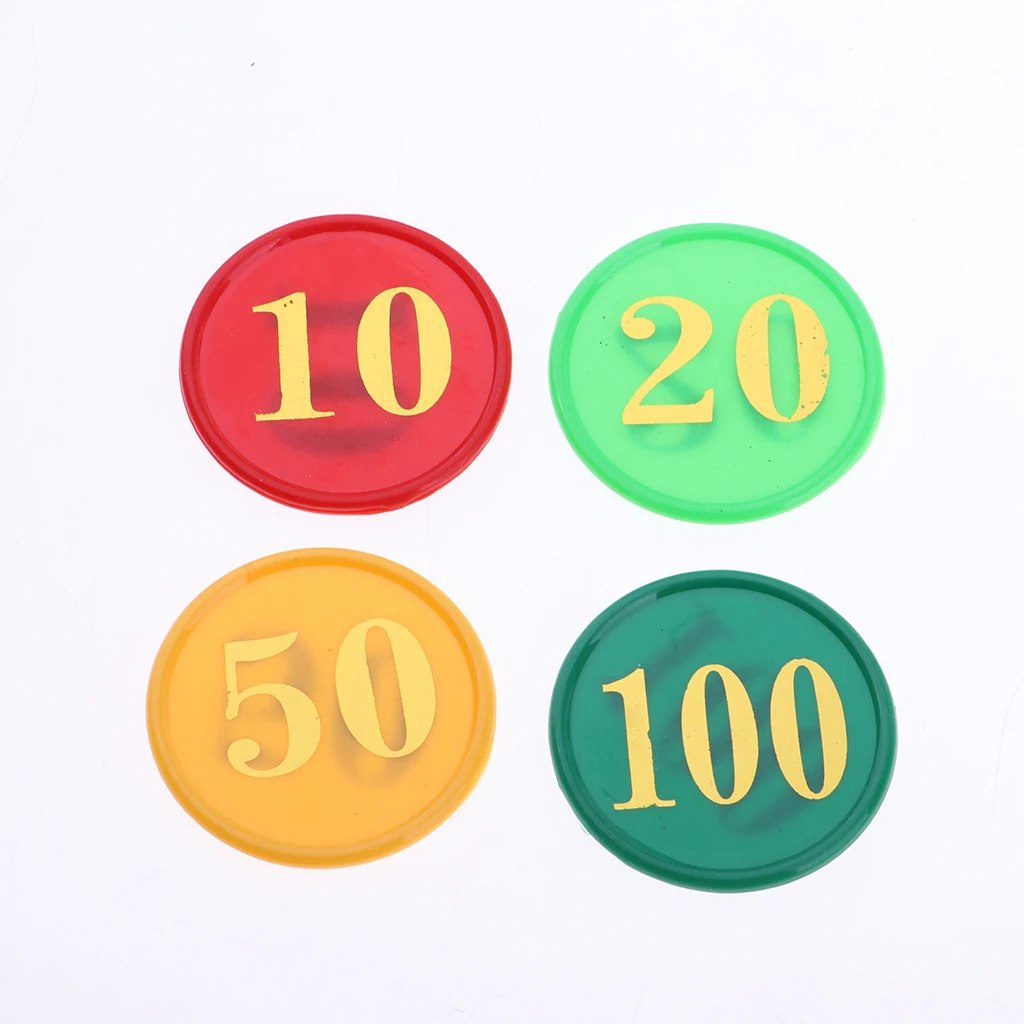 160pcs Acrylic Game Wager Mahjong Money Chips 33mm For Gambling Poker Game Mahjong Playing And Other Recreation Games