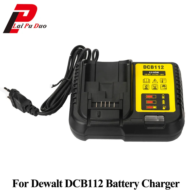 DCB112 Li-Ion Батарея Зарядное устройство для Dewalt 10,8 V 12V 14,4 V 18V DCB112 DCB200 DCB101 DCB140 DCB105 Batteria