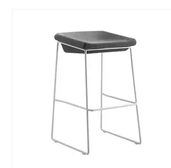 Nordic bar chair modern simple household iron art industrial style coffee restaurant mobile phone shop stool bar stool leisure creative solid wood seat bar stool simple style household multi function dining chair coffee shop stable iron high stool