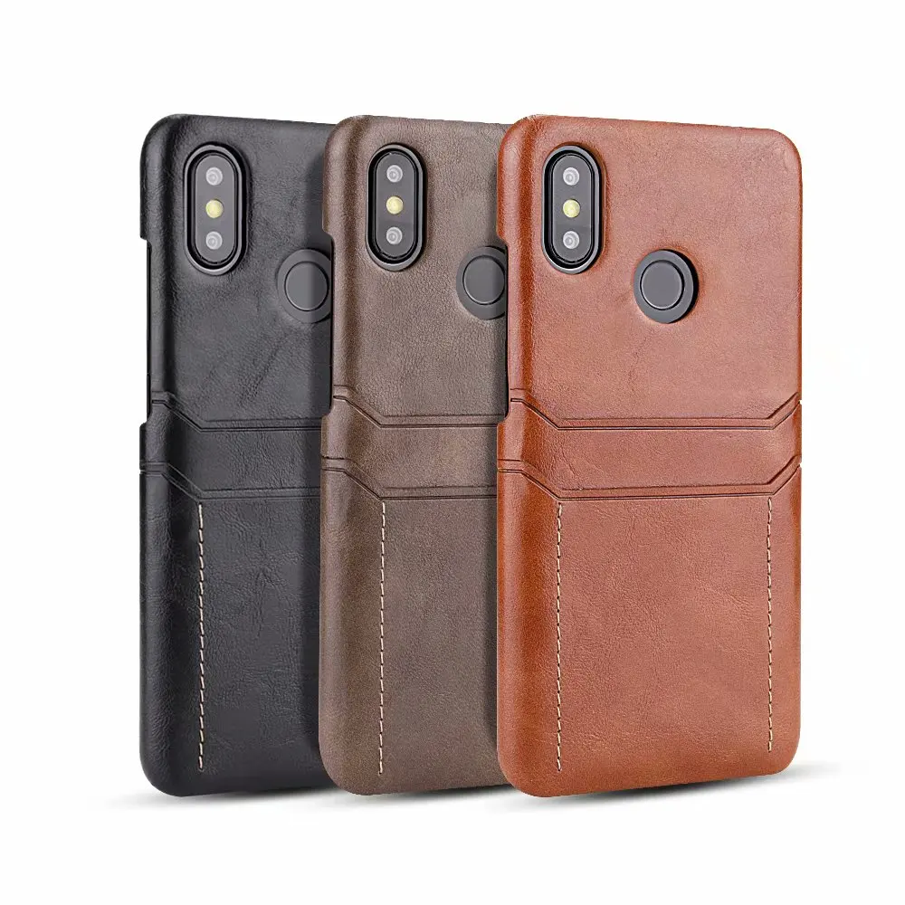 Кожаный чехол для Xiaomi Mi 8 SE Explorer 6X A2 5X A1 Redmi 5 Plus Note Pro с 2 слотами карт матовая задняя