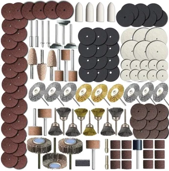

New Arrival Wholesale 145 Piece Rotary Tool Accessory Set Steel Brass Brass- Fits Dremel - Grinding, Sanding, Polishing