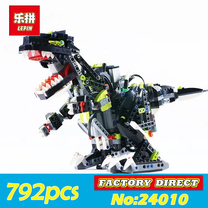 

LEPIN 24010 792Pcs Science and Technology Building Blocks Super 3 in 1 Dinosaur Remote Control Sound Function Toys for Boys Gift