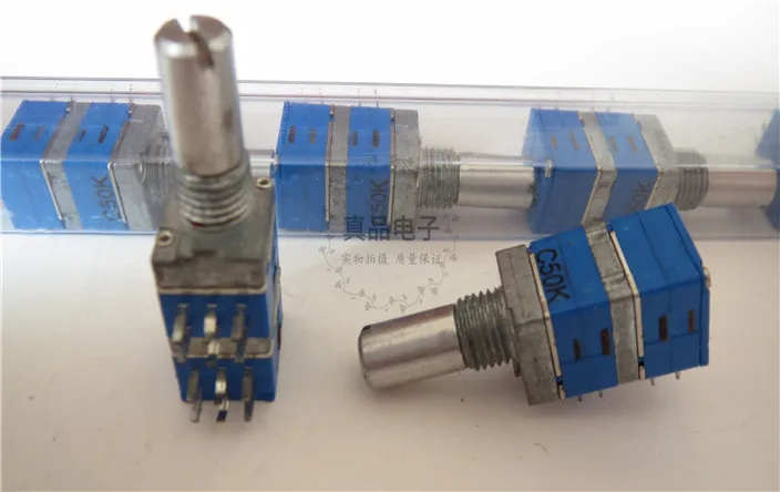 

RK09 type imported Taiwan VIMEX C50KX4 precision potentiometer handle length 15MM round pin 12 foot switch