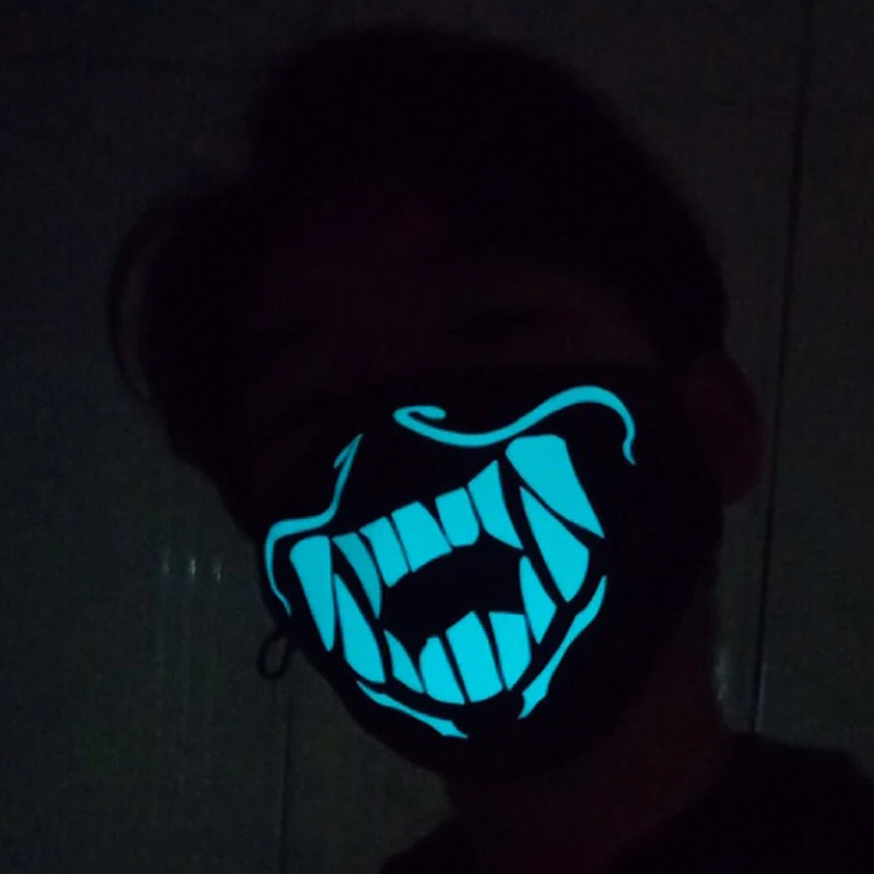 K/DA KDA Akali Mask Cosplay Akali Assassin Cosplay S8 Face Masks Glow In The Dark Carnival Christmas New Year Gifts Party Props