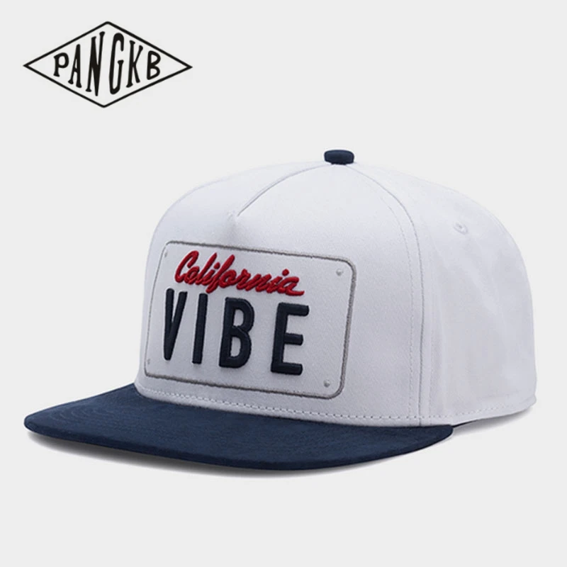 

PANGKB Brand VIBE CAP white novelty hip-hop snapback hat for men women adult outdoor casual sun baseball cap