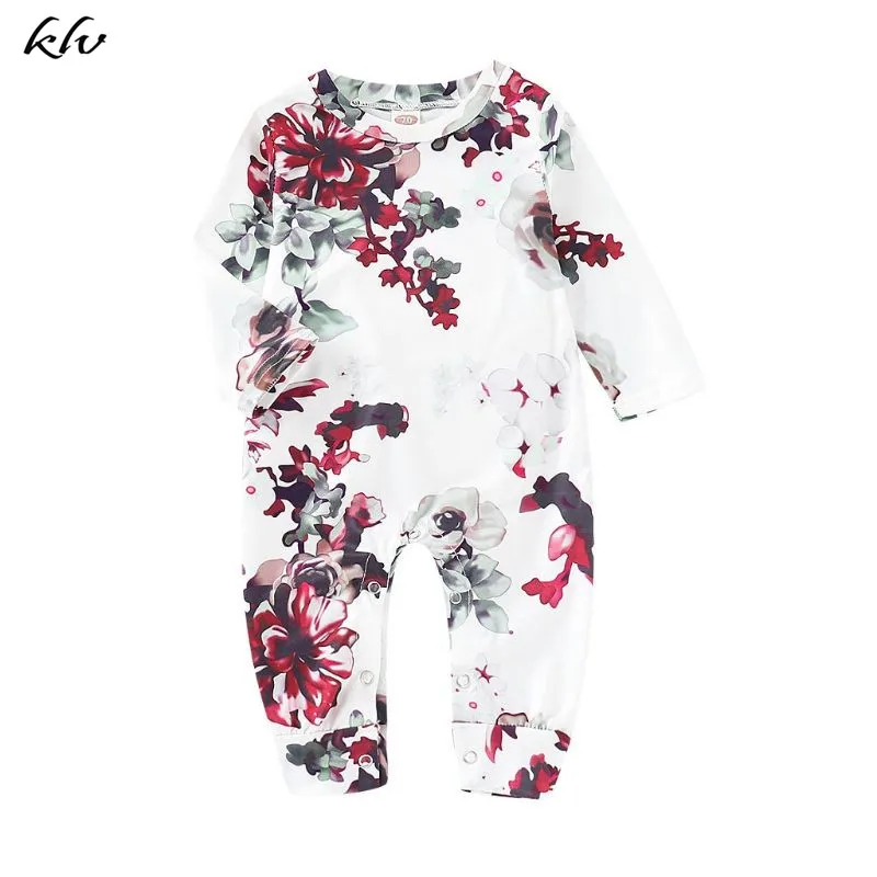 

Newborn Baby Girls Romper Floral Print Long Sleeve Clothes Romper Jumpsuit Playsuit Dropshipping