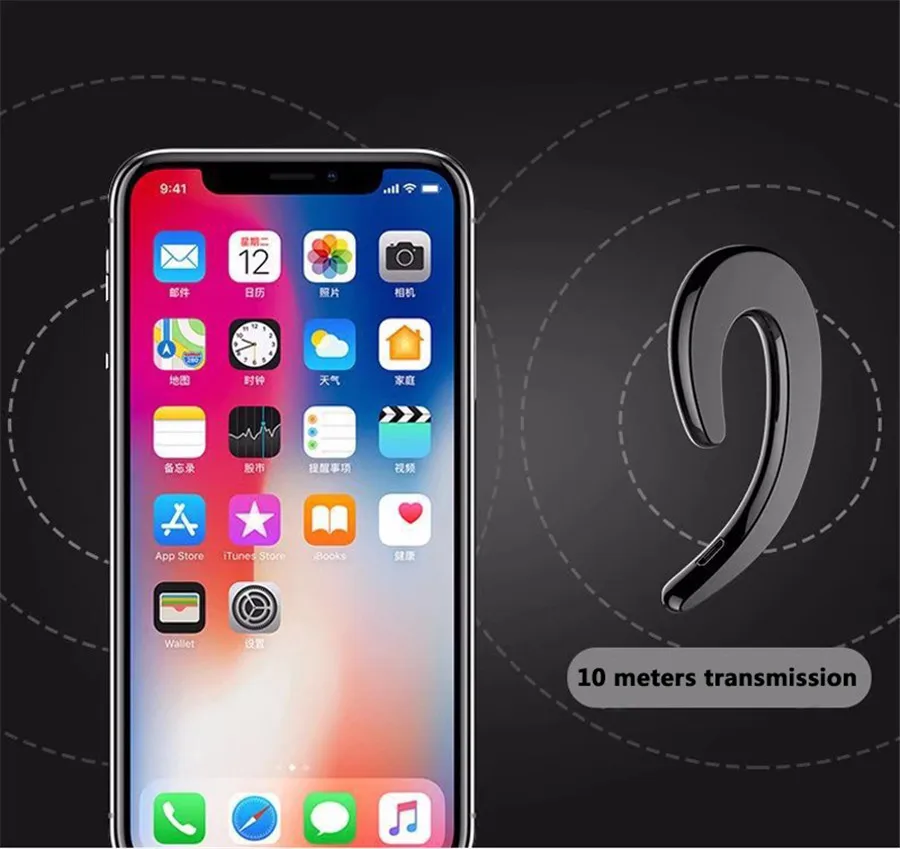 Наушники, наушники, беспроводные наушники, стерео мини Bluetooth гарнитура, костная проводимость, упражнения, наушники для iPhone samsung
