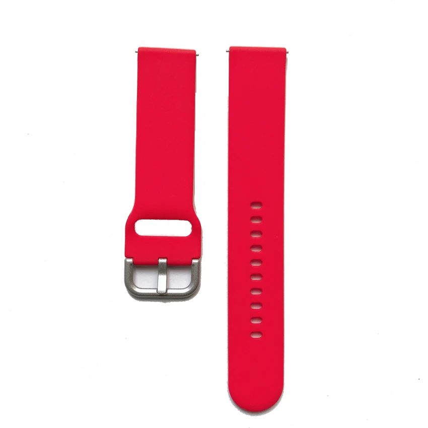 Ремешок для часов Xiaomi Huami Amazfit ремешок bip мягкий силиконовый ремешок 20 мм для Amazfit bip браслет ремешок для часов резиновый ремень - Цвет: red