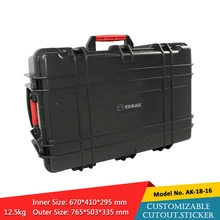 Водонепроницаемый пластиковый жесткий ящик для переноски pp и abs всепогодный чехол для инструментов с губка внутри 705x503x260 мм szomk