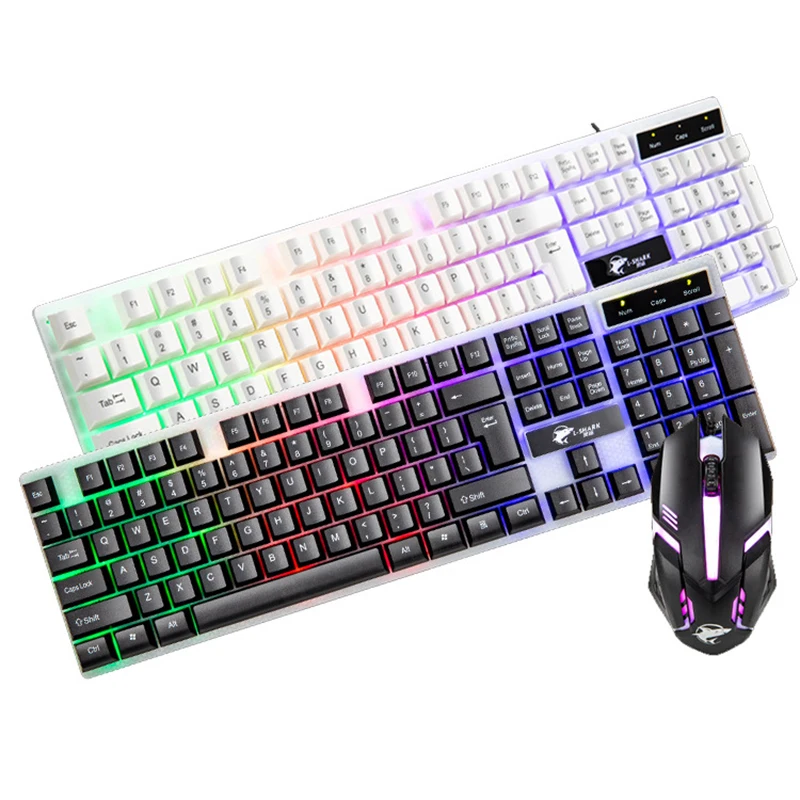 

USB Wired Gaming Keyboard Mouse Set Mechanical Feeling Keyboard Backlit Mouse For Macbook Lenovo Laptop PC Computer Mice Gamer