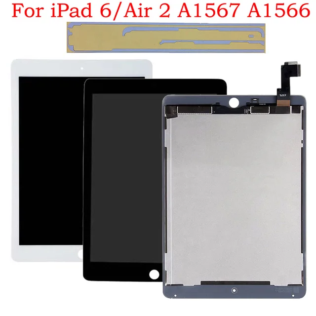 New original LCD For iPad Air 2 For iPad 6 A1567 A1566 LCD Display Touch Screen Digitizer