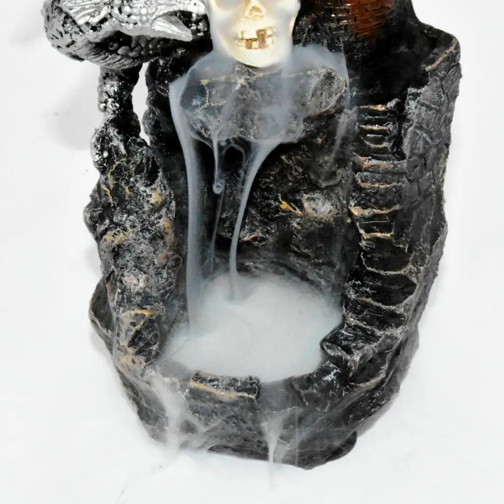 Европейский замок форма с черепом курильница для благовоний горелка творческие ремесла дым водопад ладан держатель офисное украшение
