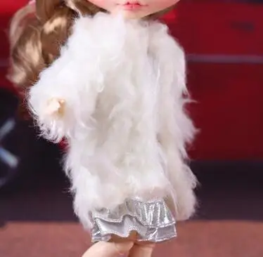 B259 Blyth Кукла одежда подарок 1/6 куклы аксессуары ручной работы банкетный костюм шуба обернутая грудь юбка - Цвет: B coat