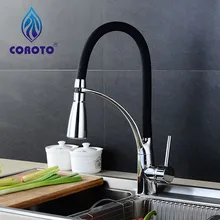 3 цвета LED Pull Out кран Chrome Серебряный Поворотный Кухня раковина