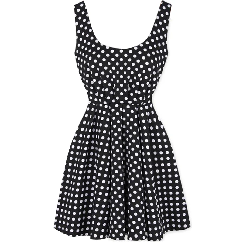 backless polka dot dress