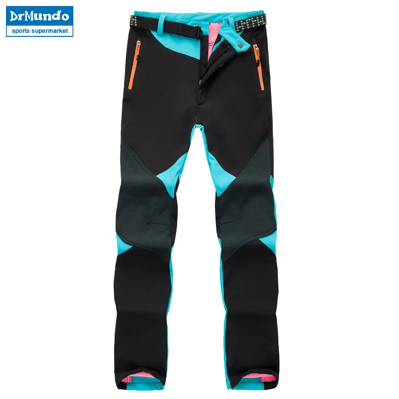 

Outdoor Winter ski pants women solft shell pants plus size waterproof snow pants thicken fleece hiking pant snowboard trousers