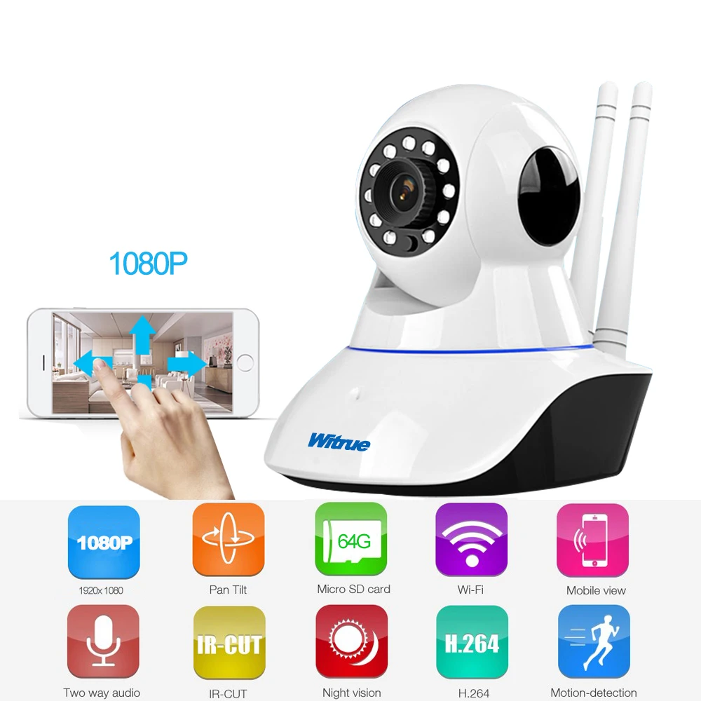 

Wifi Camera 1080P Wireless IP Security Camera Night Vision Surveillance Camera Two Way Audio Baby Monitor CCTV Camera