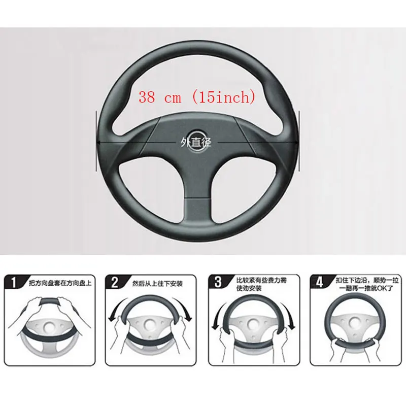 Рулевое колесо, кожаный чехол аксессуары для автомобиля Jeep Compass Patriot Renegade, Wrangler jk tj Grand Cherokee xj