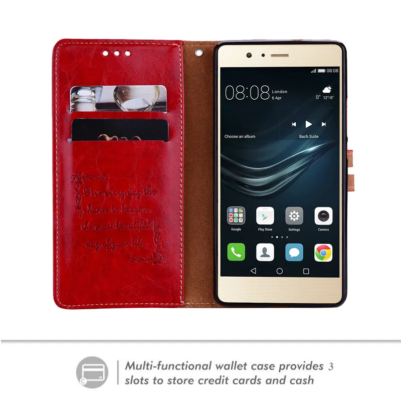 for Huawei P9 lite caseCover Soft Silicone Luxury Leather Wallet Flip Case For Huawei P9 Lite Cover For Huawei P9Lite Case funda huawei pu case