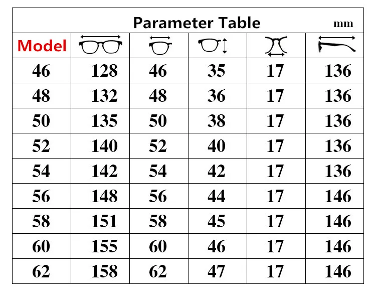 Размеры 46/48/50/52/54/58/60/62 ретро украшения оправа для очков при дальнозоркости, пустая оправа для очков без объективов износостойкий