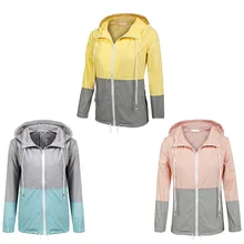 Spandex Solid Stitching Women Raincoat Fashion Impermeable Lady Rain Coat Waterproof Windproof Outdoor Rain Jacket Rainwear