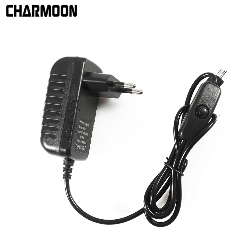 5V 3A Raspberry Pi 3 Model B B+ 2 b+ Plus Power Supply Charger AC Adapter Micro USB Cable with Power On/Off Switch afbeelding