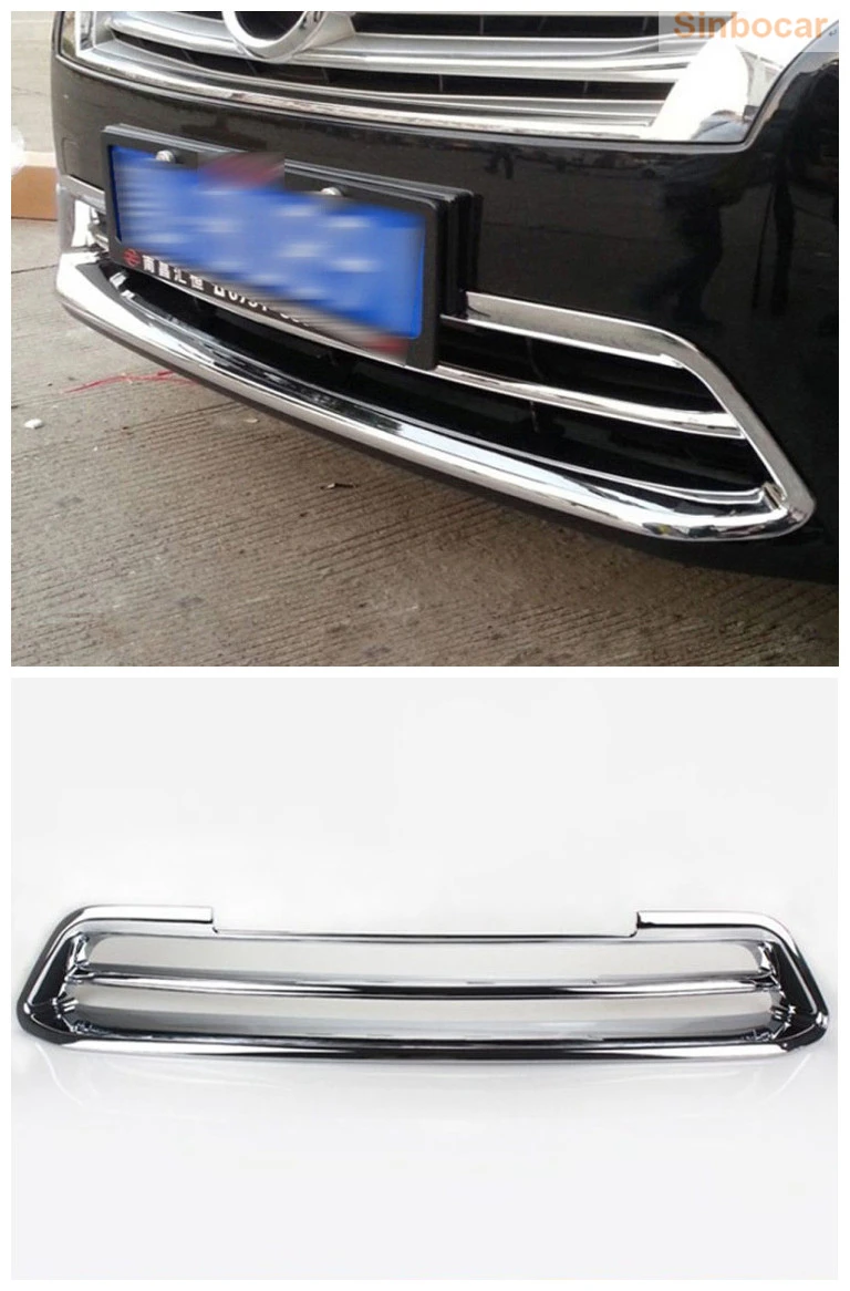

ABS Chrome Front Center Grilles Cover Trim For Nissan Teana Altima L33 2013 2014 Free Shipping