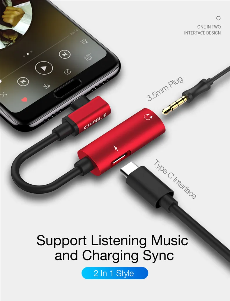 OTG Type C to 3.5mm cable for Huawei P20 30 prp Samsung S10 9 Xiaomo 9  (6)