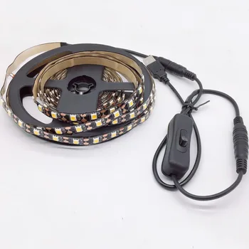 

USB 5V LED Strip 5050 50cm 1m 2m 3m 60LEDs/m USB Power Supply with Switch for DIY Cupboard / Bedroom / Washroom Lighting