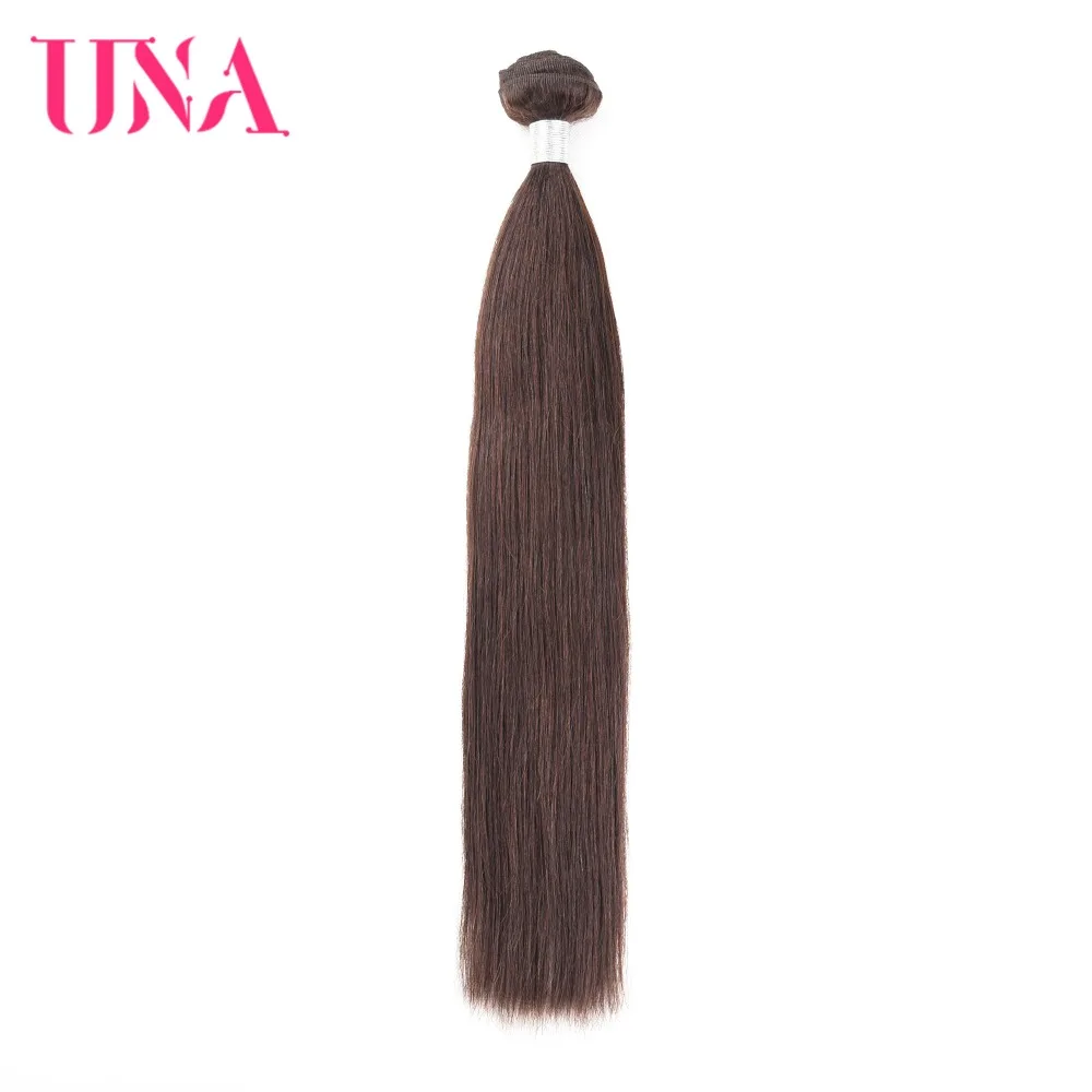 UNA прямые бразильские человеческие волосы пучками-плетенка в виде волос, не имеющих повреждения кутикулы, чешуйки которой ориентированы в одном направлении коричневый Цвет человеческие волосы плетение пучки волос