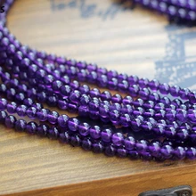 TopGoods натуральный АААА высокое качество пурпурные аметисты кристаллы Круглые бусины 6 мм женские ювелирные изделия DIY ожерелья браслеты 15"