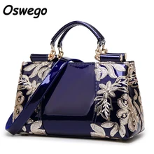 Luxury Design Fashioh Brand Women Bag Sequined Embroidery Genuine Leather Handbags Messenger Bag Tote Case for