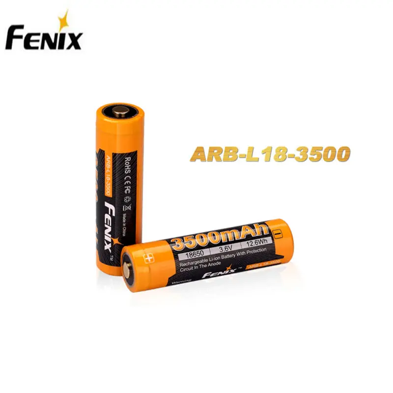1pcs fenix arb l18 3500 3 6v 18650 3500mah rechargeable li ion battery