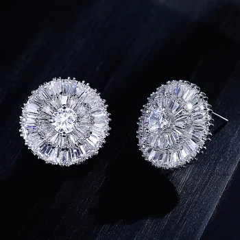 

UILZ Hot Sale Romantic Jewelry Stud Earrings For Wedding Elegant Cut Heart & Arrows AAA Cubic Zircon Stone Earring UE232