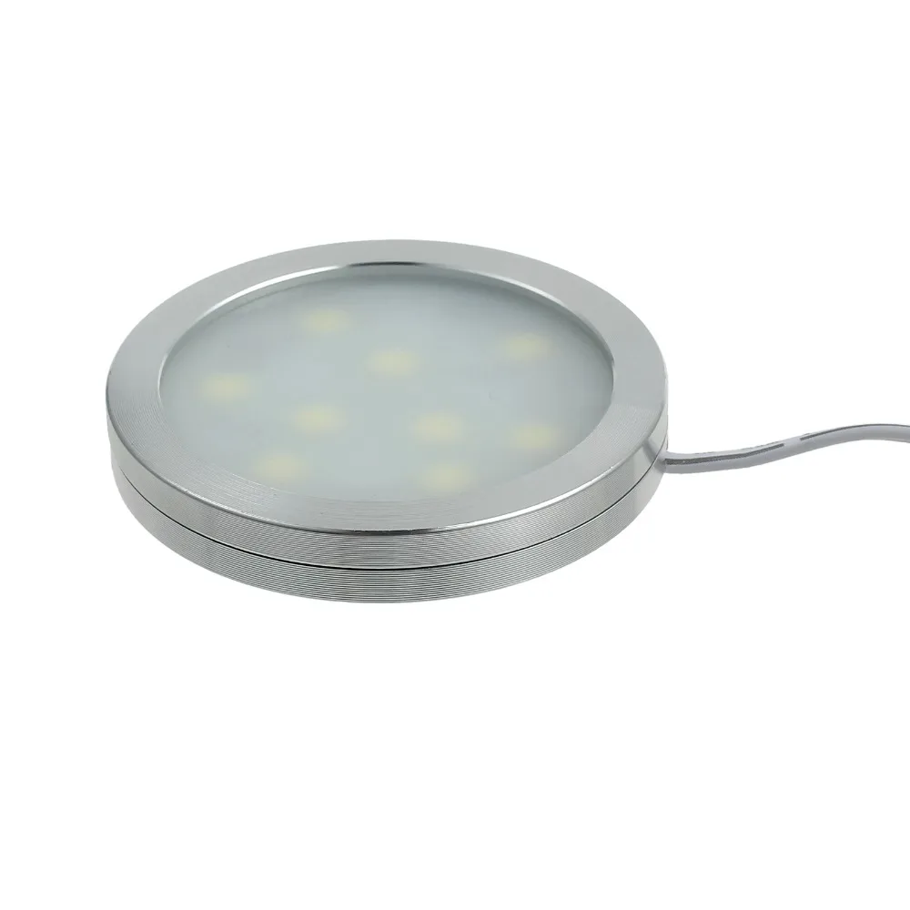 Neoteck 4 шт. 12 в 5050 9 светодиодов 6400K потолочный светильник для внутренней крыши, купольный светильник, лампы постоянного тока 12 В, настенный круглый светильник для кухонного шкафа