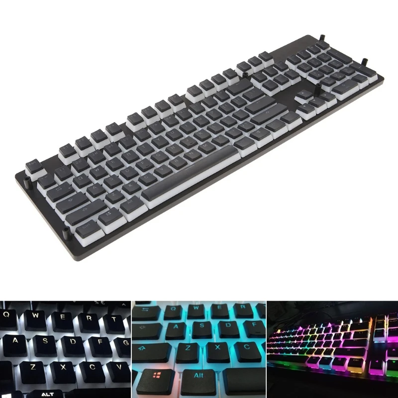 108 ANSI макет PBT двойной кожи молочный кадр с подсветкой Keycap для OEM Cherry MX|Клавиатуры| |