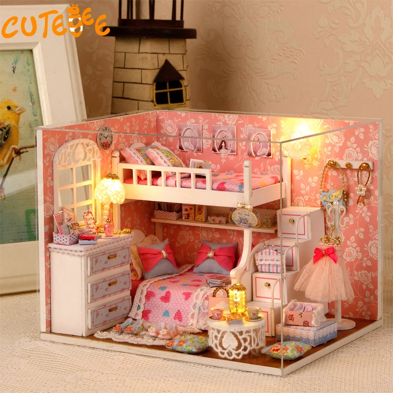 Handmade Doll House Furniture Miniatura Diy Doll Houses Miniature Dollhouse Wooden font b Toys b font