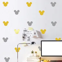 Милый стикер в форме Микки Мауса на стену для детской комнаты DIY украшение для дома детская комната наклейки на стены обои