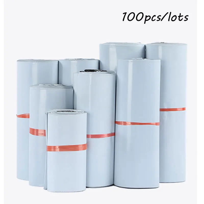 Us 5 76 22 Off 100pcs Lot Samll Size Courier Bags White Self Seal Adhesive Storage Plastic Poly Envelope Mailer Postal Mailing In