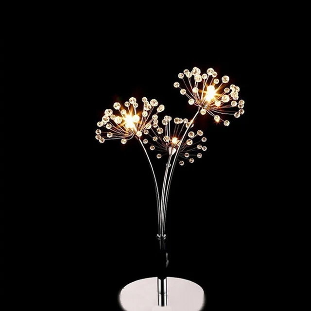 Moderne Nordic Crystal LED Tafellamp Romantische Paardebloem ... Moderne Nordic Crystal LED Tafellamp Romantische Paardebloem ...