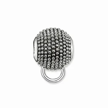 

925 Sterling Silver Blackened Kathmandu Charm Carrier Beads Fit Bracelets, Fashion Thomas Style Accessorie Ts Jewelry for Women