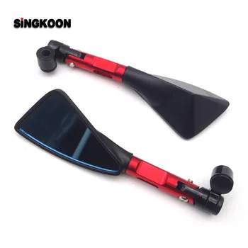 

8 10mm universal motorcycle mirrors cnc Aluminum Rearview Side Mirror FOR yamaha jog virago 1100 hornet 900 benelli leoncino