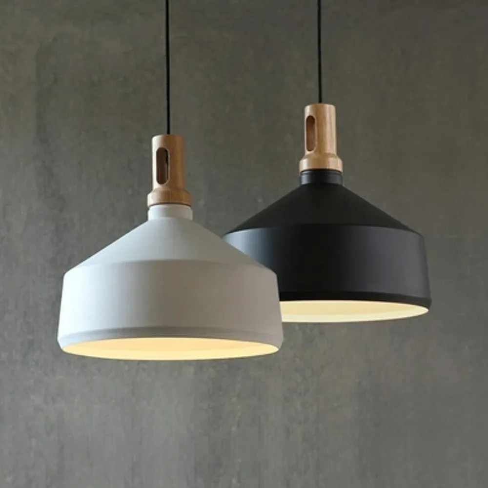 Nordic Vintage Industrial Wood Aluminum Pendant Light Loft Suspension Luminaire Hanging Lamp Lamparas Colgantes For Kitchen