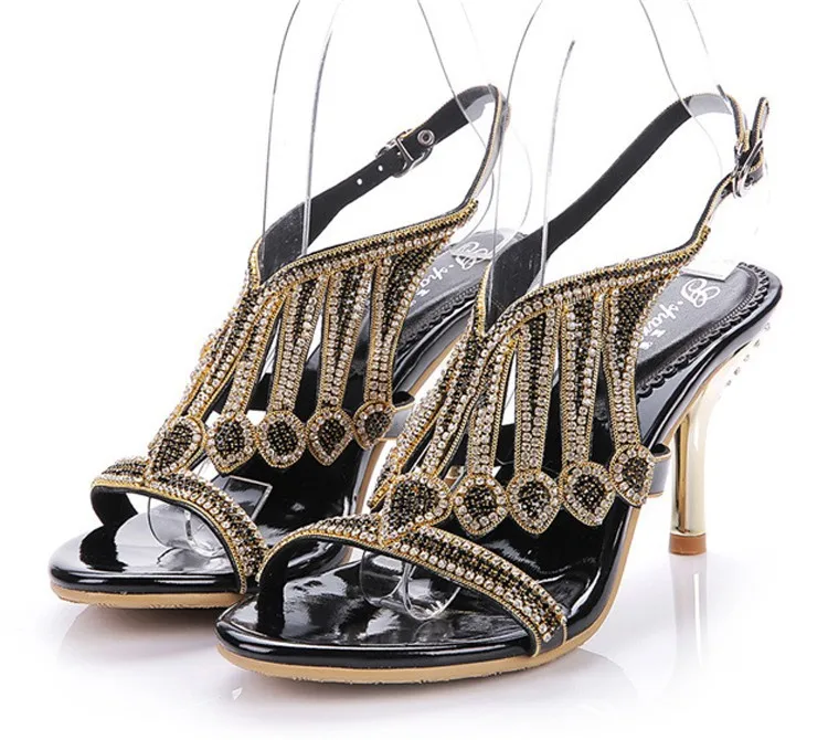 Г. летние пикантные босоножки на высоком каблуке с открытым носком, 3 дюйма черные свадебные модельные туфли со стразами Женская модная свадебная обувь с ремешком на пятке