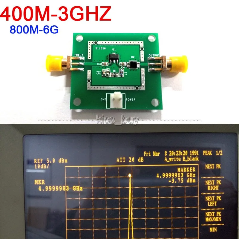 

400M-3GHZ input Broadband frequency doubler Multiplier/ Output 800M-6G for Ham Radio Amplifiers