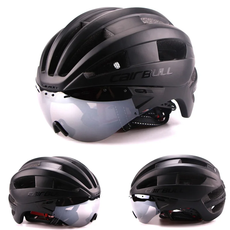 

Integrally-mold Cycling Helmet with Goggles Ultralight Mountain Road Bike Helmet Men Women Bicycle Sports Safety Helmets Cap