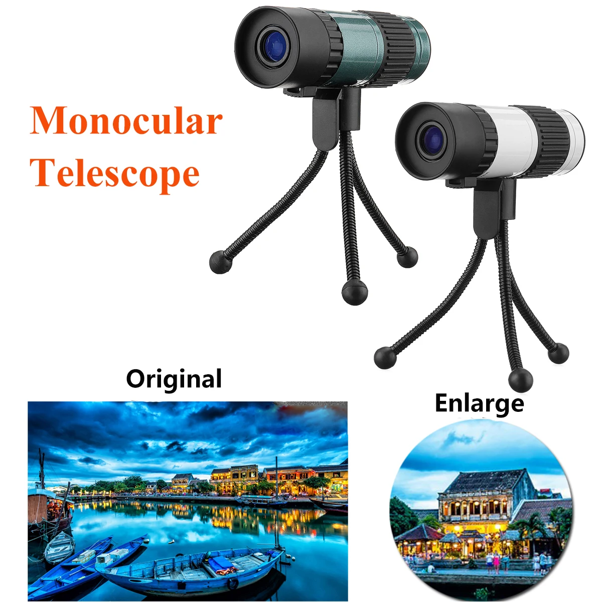 15-75X25 البسيطة عالية الطاقة HD Vison ل التكبير أحادي تلسكوب مع ترايبود في الهواء الطلق متعددة المغلفة أحادي تلسكوب