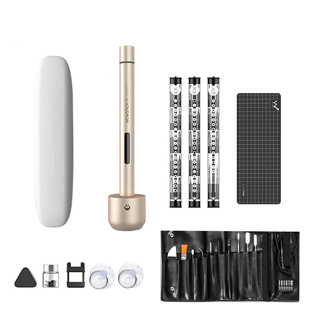 

Wowstick 1 Pro LED Lighting Rechargeable Battery Power Mini Electric Cordless Screwdriver with Cell Phone Repair Tool Kit (1+)
